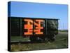 Railroad Box Car with Logo NH-Walker Evans-Stretched Canvas