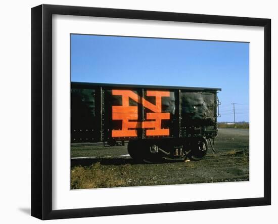 Railroad Box Car with Logo NH-Walker Evans-Framed Premium Photographic Print