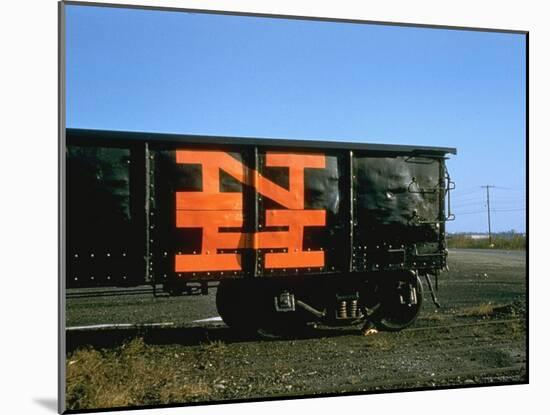 Railroad Box Car with Logo NH-Walker Evans-Mounted Photographic Print