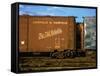 Railroad Box Cars, One with Logo of Louisville and Nashville Railroad and Name "The Old Reliable"-Walker Evans-Framed Stretched Canvas