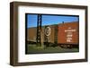 Railroad Box Cars with the Logos of the Atlantic Coast Line and Milwaukee Road Railroads-Walker Evans-Framed Photographic Print