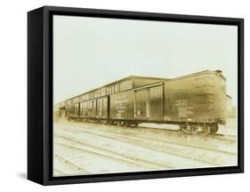 Railroad Boxcar, Chicago-Milwaukee-St. Paul Line, Circa 1920s-Marvin Boland-Framed Stretched Canvas