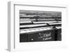Railroad Boxcars in Rail Yard, Chicago, Illinois, USA, Ca. 1950-null-Framed Photographic Print