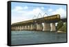 Railroad Bridge, Green Bay, Wisconsin-null-Framed Stretched Canvas
