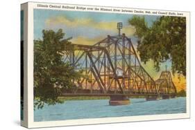 Railroad Bridge, Omaha, Nebraska-null-Stretched Canvas