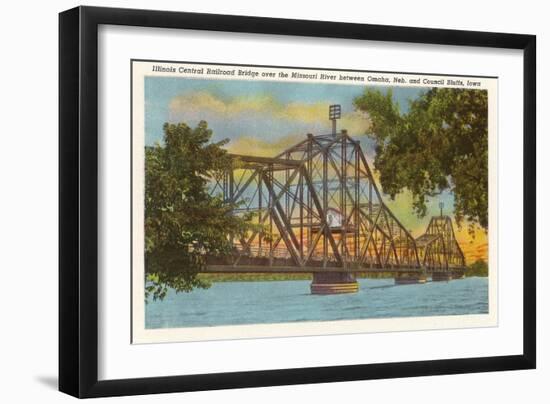 Railroad Bridge, Omaha, Nebraska-null-Framed Art Print