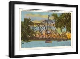 Railroad Bridge, Omaha, Nebraska-null-Framed Art Print