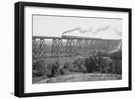 Railroad Bridge over the Demoines River-null-Framed Art Print