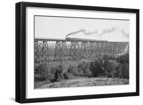 Railroad Bridge over the Demoines River-null-Framed Art Print