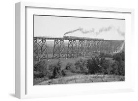 Railroad Bridge over the Demoines River-null-Framed Art Print