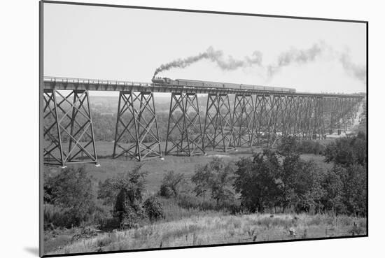 Railroad Bridge over the Demoines River-null-Mounted Art Print