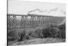 Railroad Bridge over the Demoines River-null-Stretched Canvas