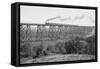 Railroad Bridge over the Demoines River-null-Framed Stretched Canvas