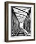 Railroad Bridge: Red River-null-Framed Giclee Print