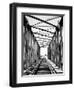 Railroad Bridge: Red River-null-Framed Giclee Print