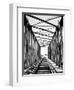 Railroad Bridge: Red River-null-Framed Giclee Print