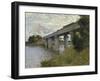 Railroad Bridge-Claude Monet-Framed Giclee Print