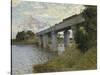 Railroad Bridge-Claude Monet-Stretched Canvas