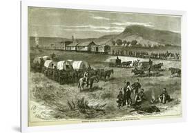 Railroad Building on the Great Plains, from 'Harper's Weekly', 17th July 1875-Alfred R. Waud-Framed Giclee Print