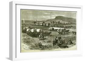 Railroad Building on the Great Plains, from 'Harper's Weekly', 17th July 1875-Alfred R. Waud-Framed Giclee Print