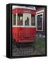 Railroad car at the train depot park in Issaquah, Washington, USA-Janis Miglavs-Framed Stretched Canvas