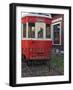 Railroad car at the train depot park in Issaquah, Washington, USA-Janis Miglavs-Framed Photographic Print