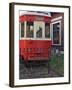 Railroad car at the train depot park in Issaquah, Washington, USA-Janis Miglavs-Framed Photographic Print