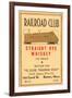 Railroad Club Straight Rye Whiskey-null-Framed Art Print