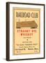 Railroad Club Straight Rye Whiskey-null-Framed Art Print