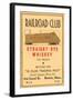 Railroad Club Straight Rye Whiskey-null-Framed Art Print