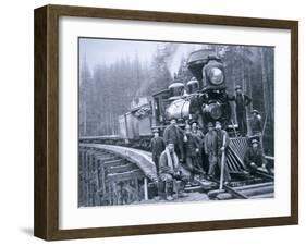 Railroad Construction Crew, 1886-null-Framed Photographic Print