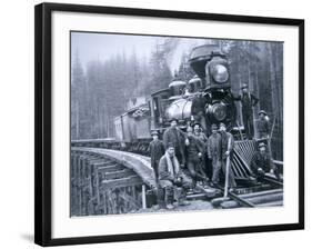 Railroad Construction Crew, 1886-null-Framed Photographic Print