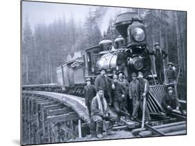 Railroad Construction Crew, 1886-null-Mounted Photographic Print