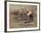 Railroad Construction Worker Straightening Track, c.1862-Andrew J^ Johnson-Framed Photo