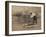 Railroad Construction Worker Straightening Track, c.1862-Andrew J^ Johnson-Framed Photo