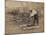 Railroad Construction Worker Straightening Track, c.1862-Andrew J^ Johnson-Mounted Photo