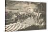 Railroad Crew Laying Rails-null-Stretched Canvas