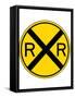 Railroad Crossing Sign Print Poster-null-Framed Stretched Canvas