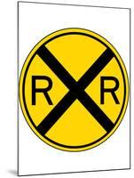 Railroad Crossing Sign Print Poster-null-Mounted Poster