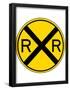 Railroad Crossing Sign Print Poster-null-Framed Poster
