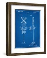 Railroad Crossing Signal Patent-null-Framed Art Print