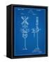 Railroad Crossing Signal Patent-null-Framed Stretched Canvas