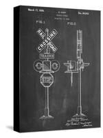 Railroad Crossing Signal Patent-null-Stretched Canvas