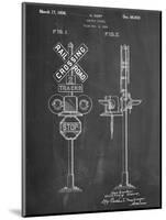 Railroad Crossing Signal Patent-null-Mounted Art Print