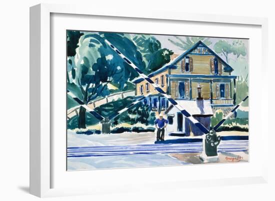 Railroad Crossing, The Berkshires, c.1925-George Benjamin Luks-Framed Giclee Print