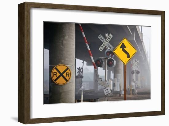 Railroad Crossing-David Winston-Framed Giclee Print