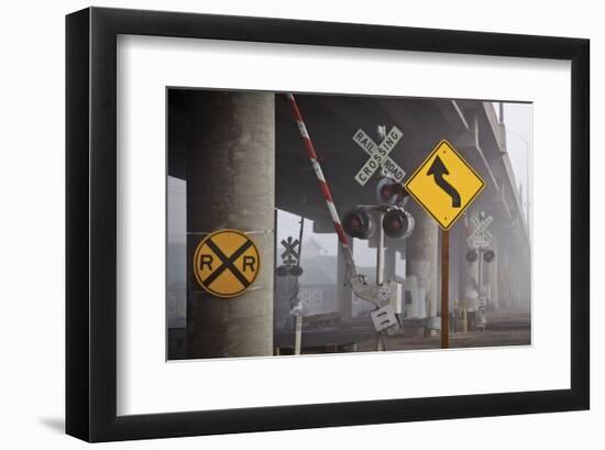 Railroad Crossing-David Lorenz Winston-Framed Art Print