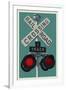 Railroad Crossing-Lantern Press-Framed Art Print