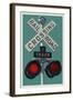 Railroad Crossing-Lantern Press-Framed Art Print