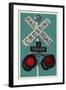 Railroad Crossing-Lantern Press-Framed Art Print